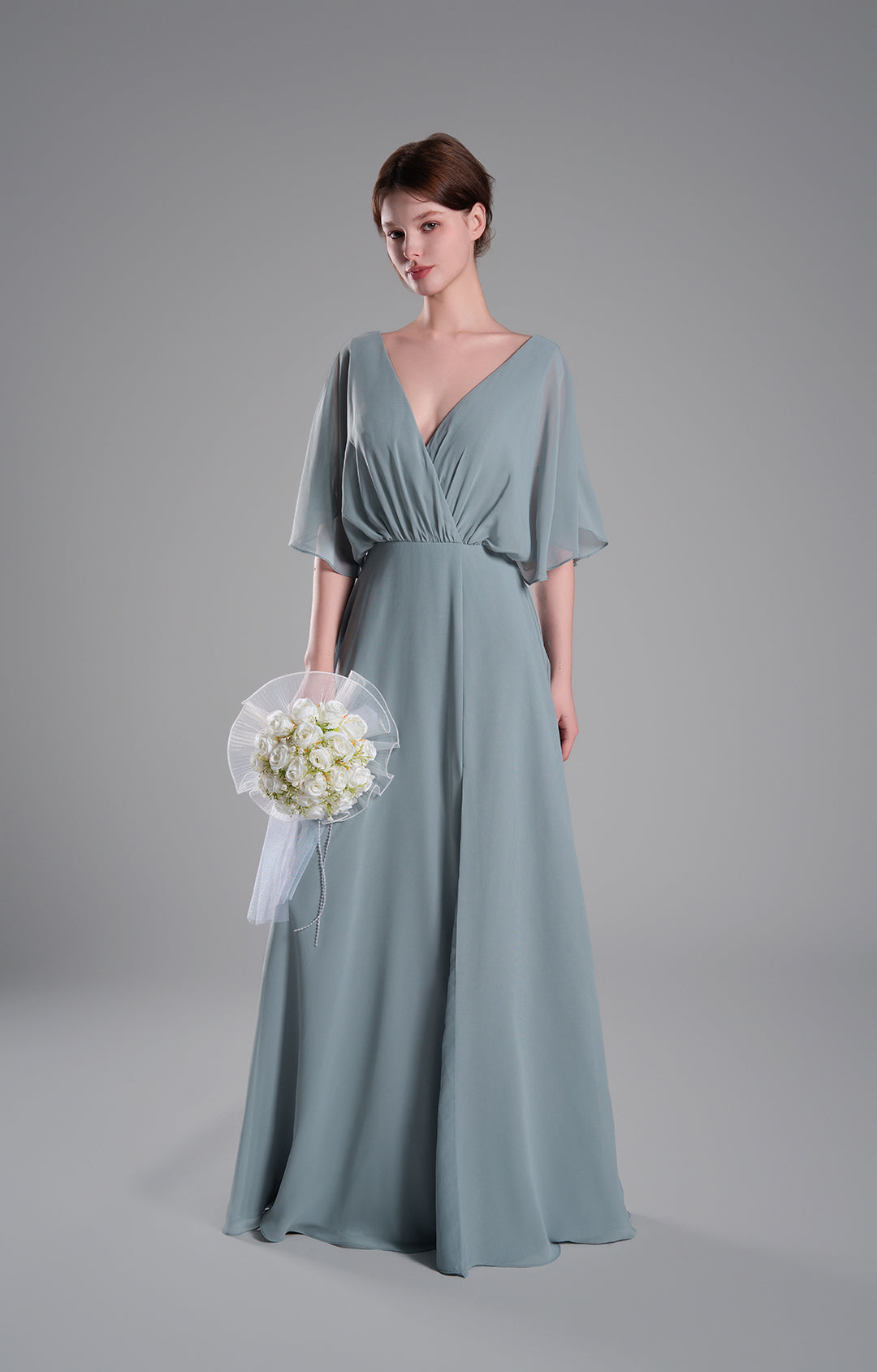 Chiffon A-line Maxi Bridesmaids Dresses(Size 4, various)