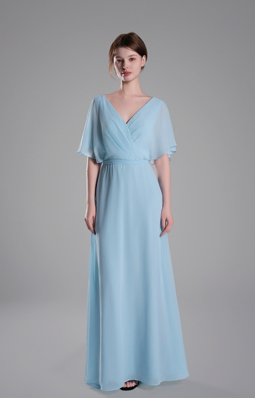 Size 4 Elegant Pleated Flowing Wedding Guests Dresses