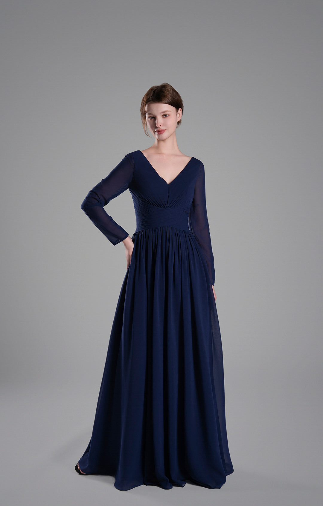 Size 4 Elegant Pleated Flowing Wedding Guests Dresses