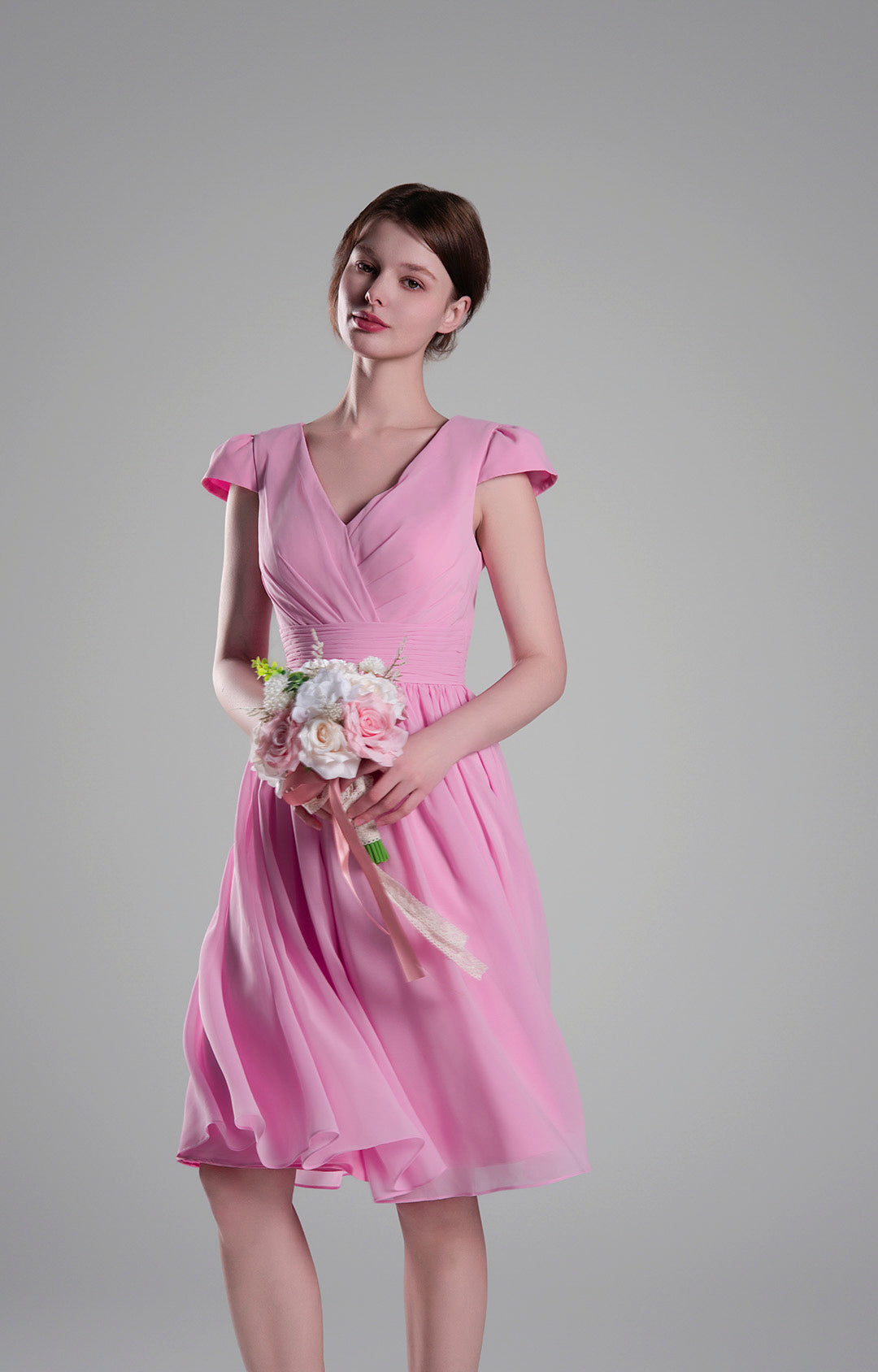 Chiffon Flowy Bridesmaids Short Dresses(Size 4, various style)