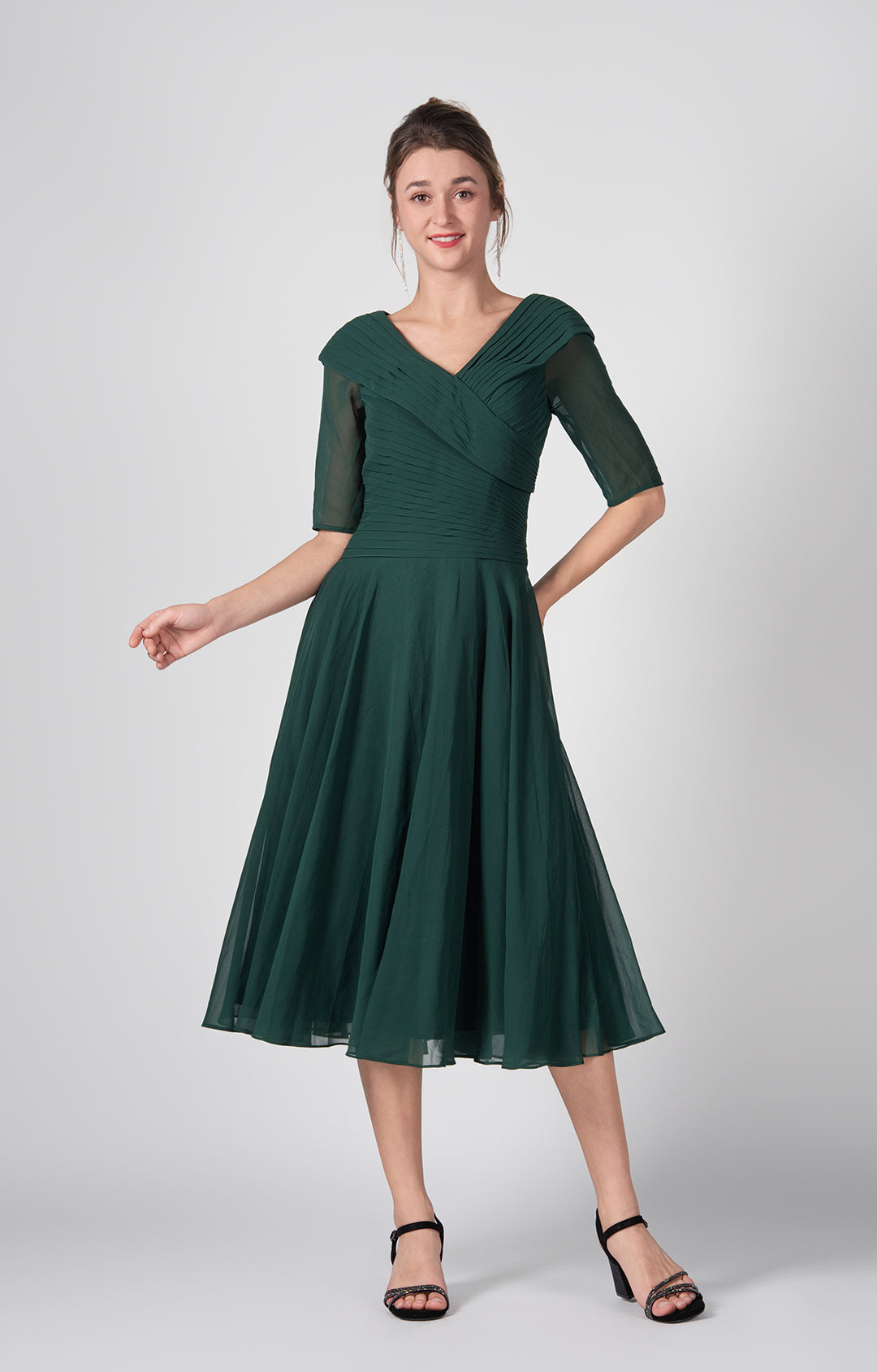 Chiffon Flowy Bridesmaids Short Dresses(Size 4, various style)