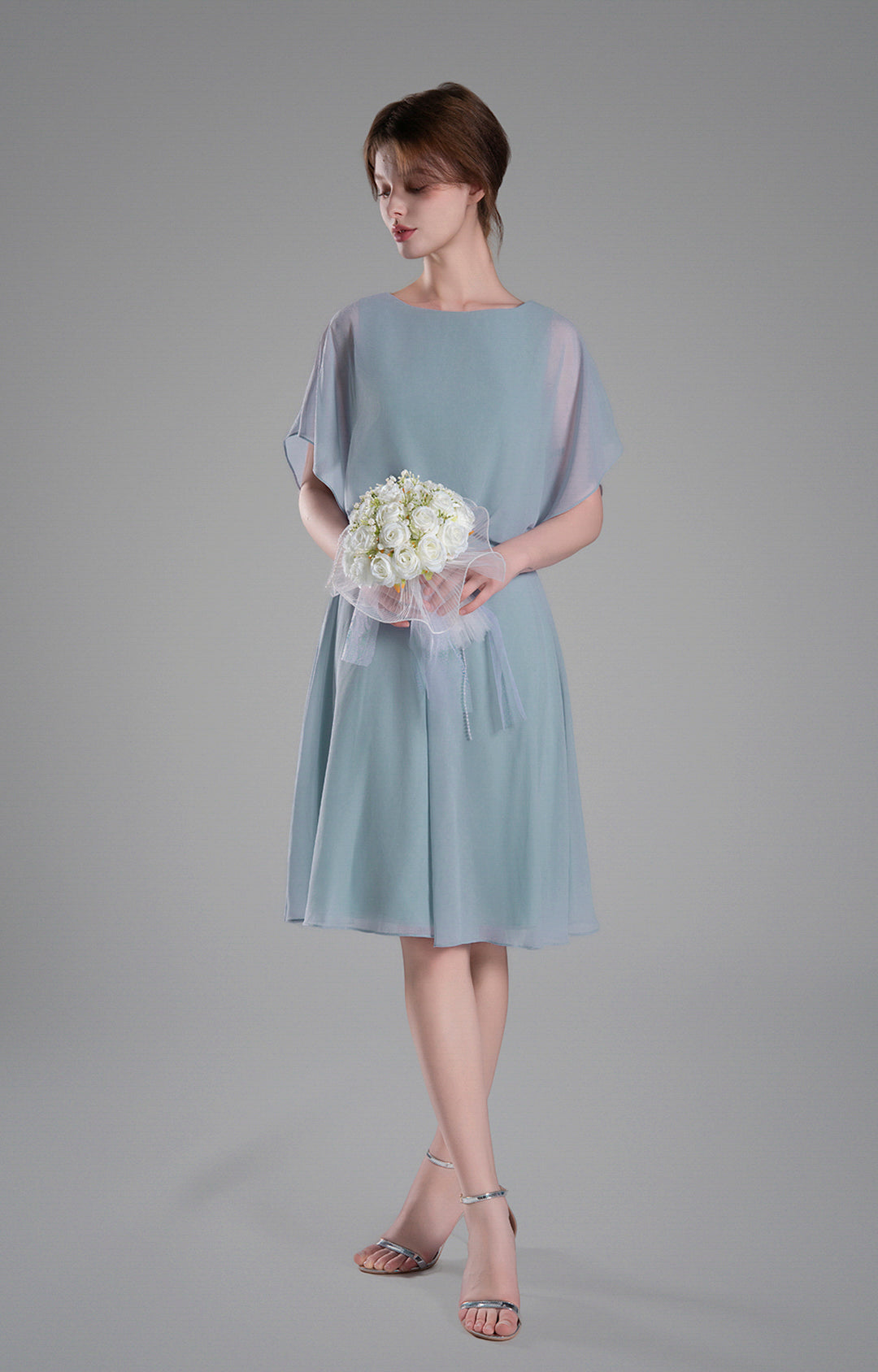 Chiffon Flowy Bridesmaids Short Dresses(Size 4, various style)