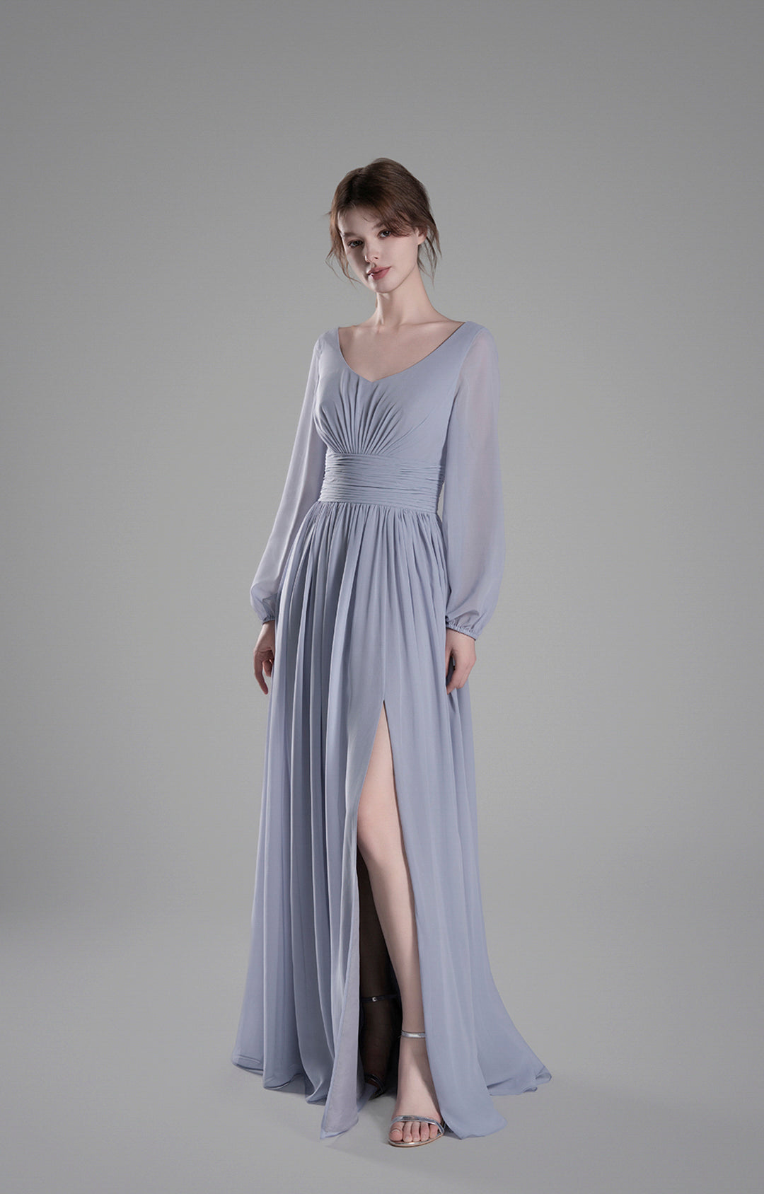 Size 4 Elegant Pleated Flowing Wedding Guests Dresses