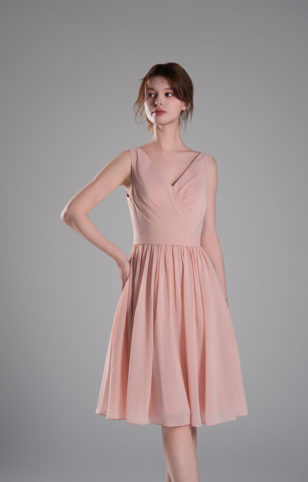 Chiffon Flowy Bridesmaids Short Dresses(Size 4, various style)