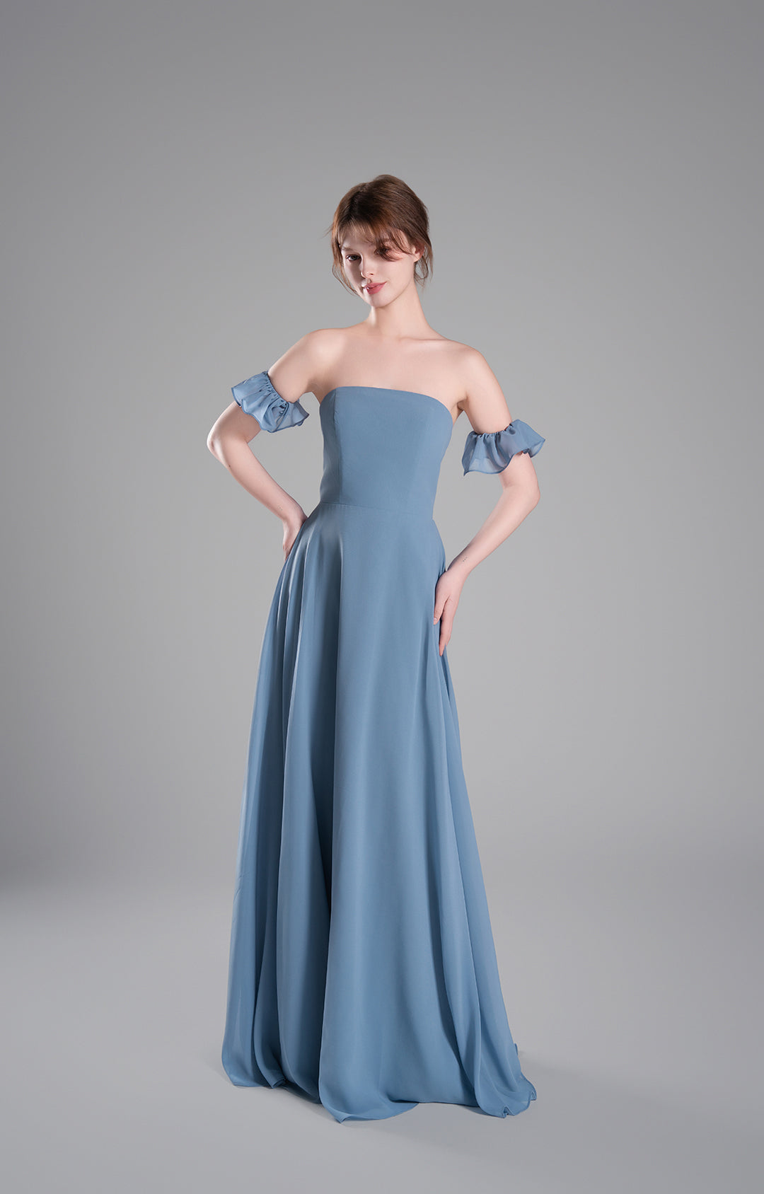 Chiffon A-line Maxi Bridesmaids Dresses(Size 4, various)