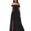 Off-shoulder Back Zipper Floor-length Evening Dress with Pockets