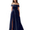 Off-shoulder Back Zipper Floor-length Evening Dress with Pockets