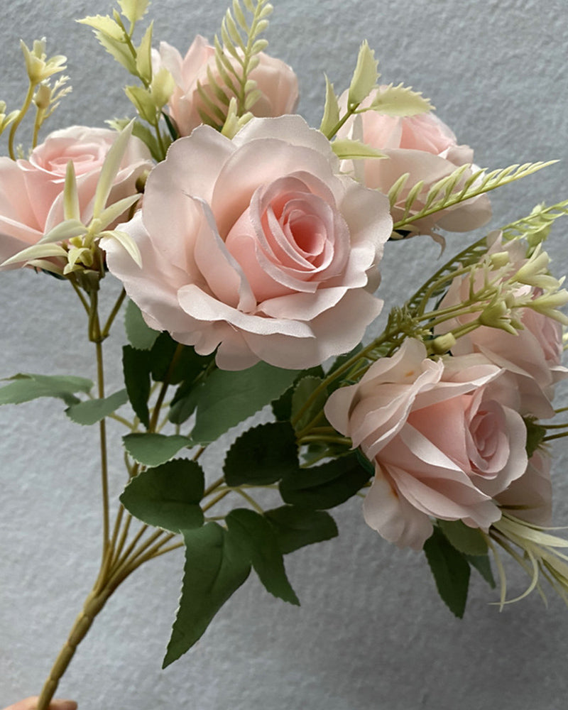 7 Stücke Großhandel Sieben Köpfe Frühling Rosen Blumenarrangements Hochzeit Dekorationen