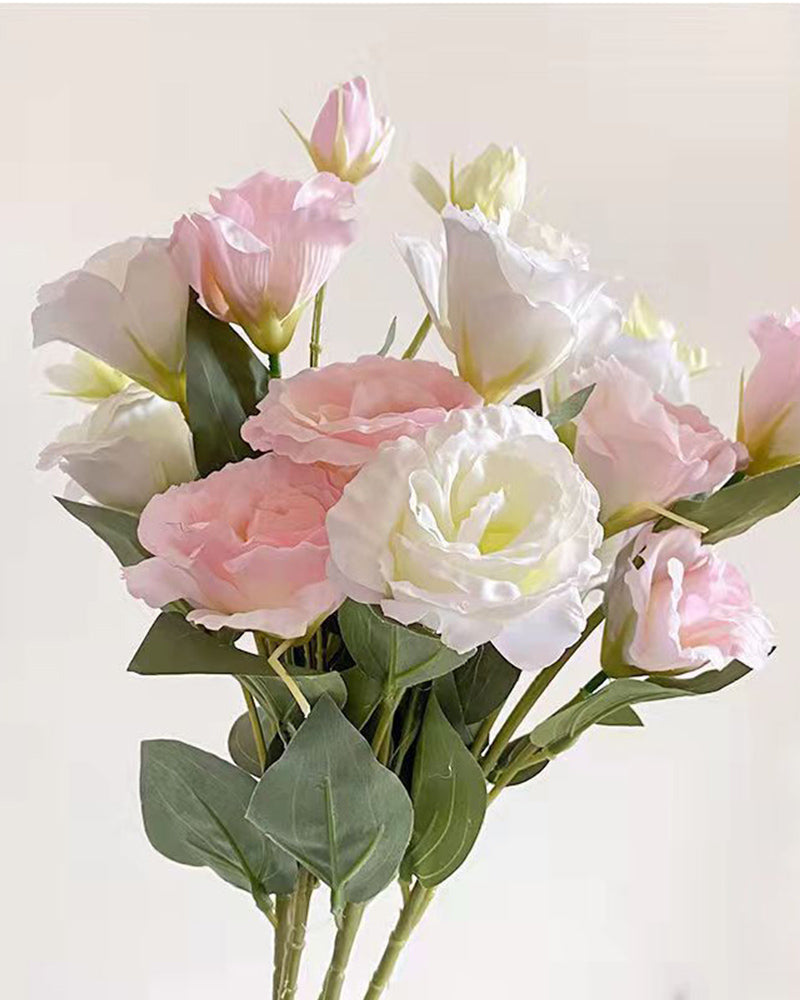 7Pcs Eustoma Blumen Künstliche Pflanzen Home Office Dekoration