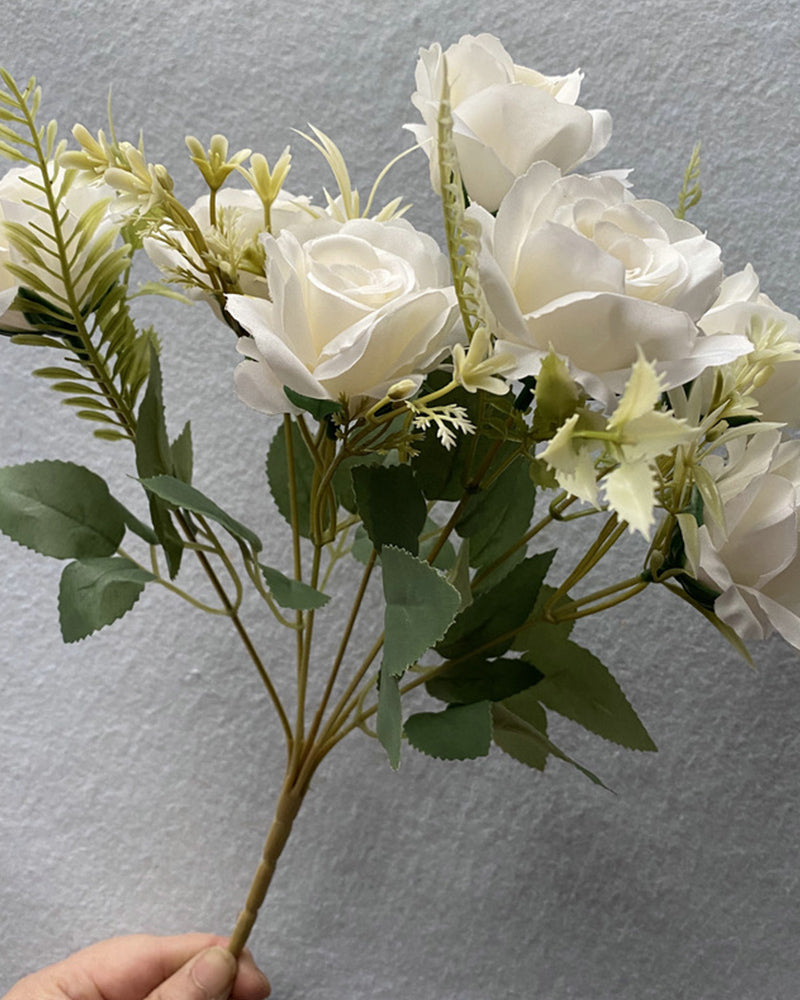 7 Stücke Großhandel Sieben Köpfe Frühling Rosen Blumenarrangements Hochzeit Dekorationen