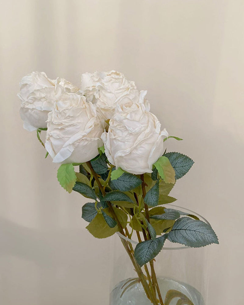 7Pcs Künstliche Lockige Rose Vintage Blumen Hochzeit Liefert Hause Dekorationen