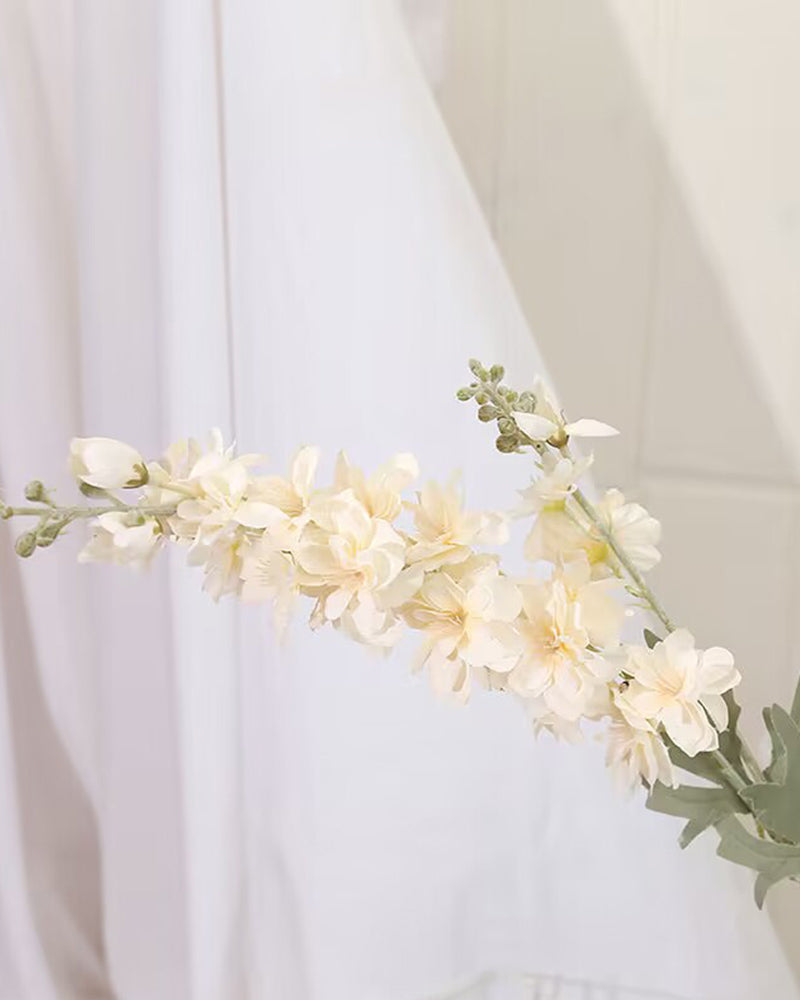 7Pcs Delphinium Künstliche Blume Zimmer Hochzeit Bouquet Dekoration