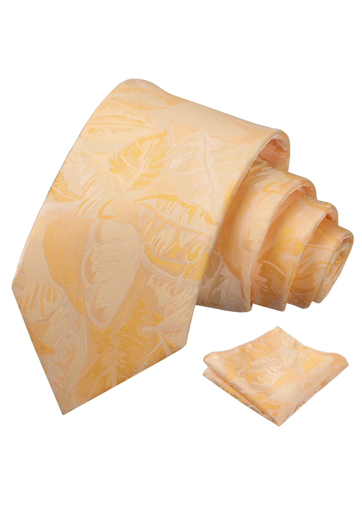 Mens 3.15inch Novelty Painting Tropical Leaf Pattern Tie with Pocket Square-935