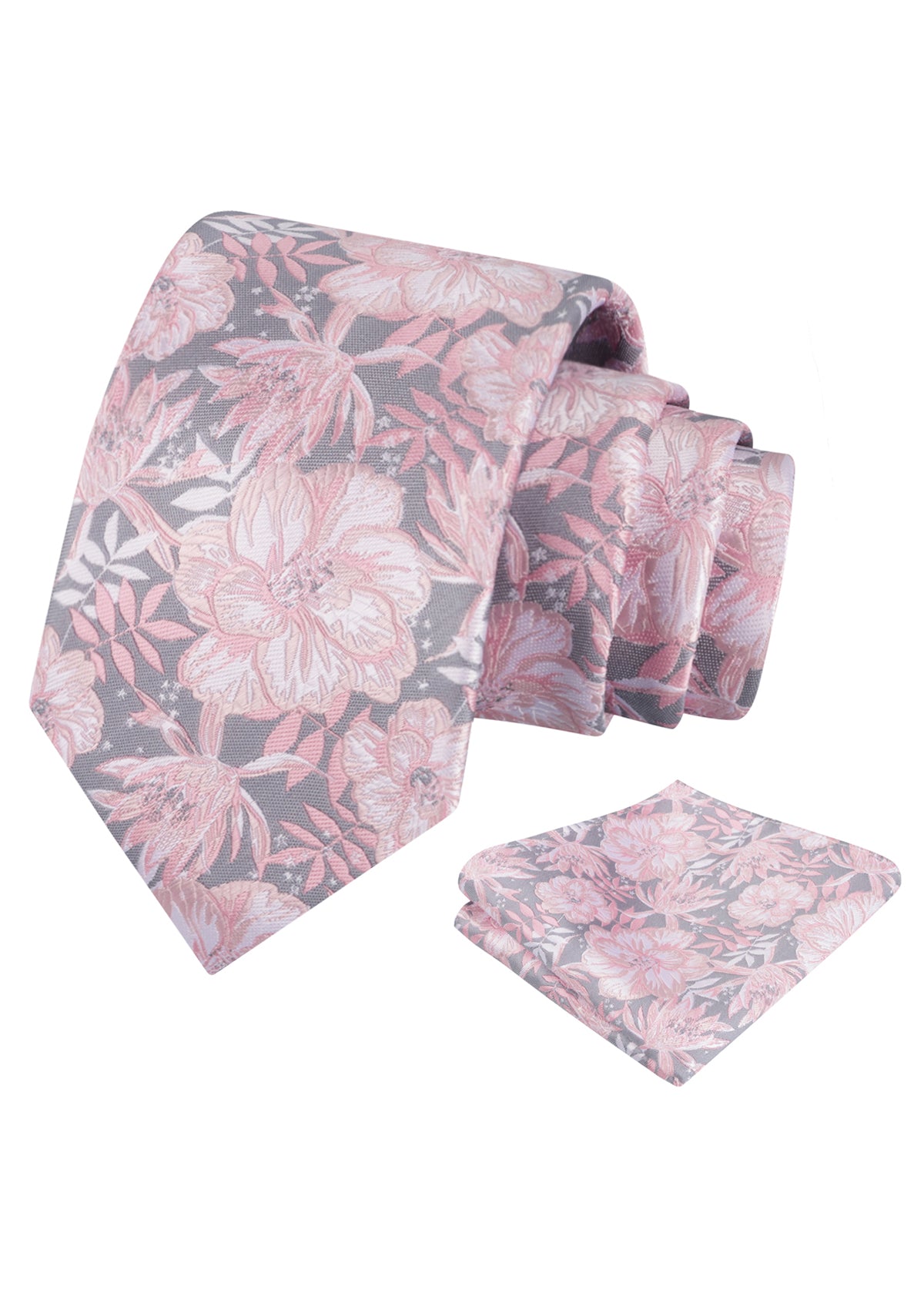 Mens 3.15inch Vibrant Floral Necktie with Blooms Pocket Square-921