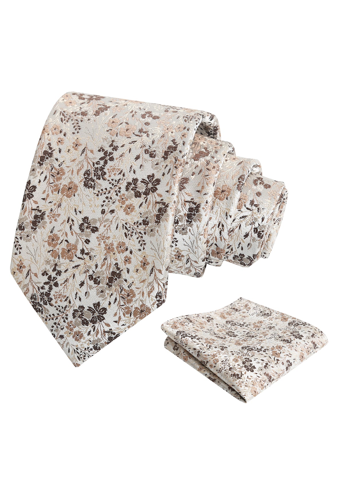 Mens 3.15inch Delicate Colorful Floral Tie with Garden Flower Print Pocket Square-918