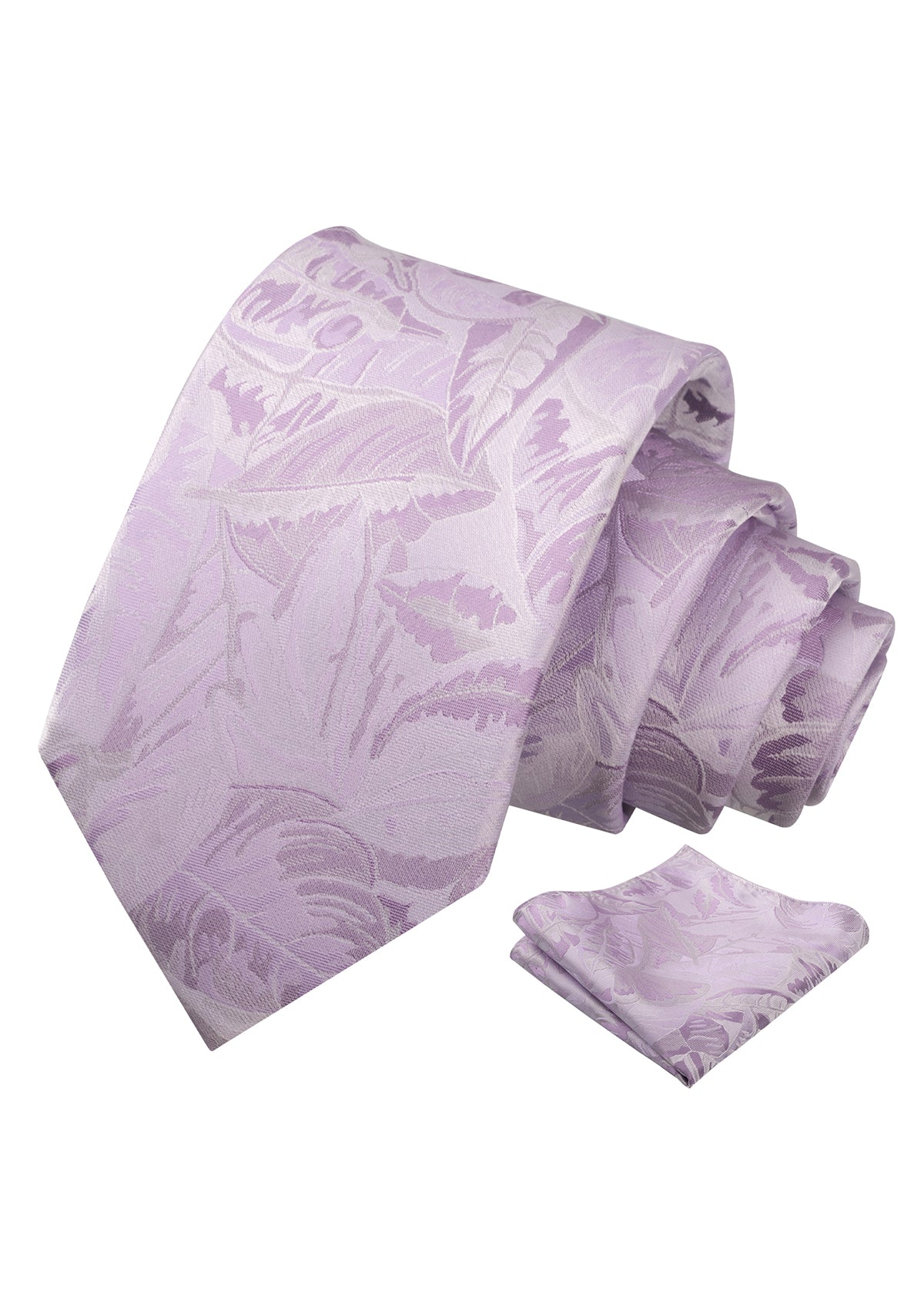 Mens 3.15inch Novelty Painting Tropical Leaf Pattern Tie with Pocket Square-935