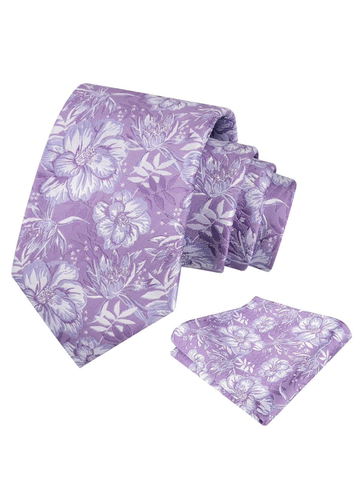 Mens 3.15inch Vibrant Floral Necktie with Blooms Pocket Square-921