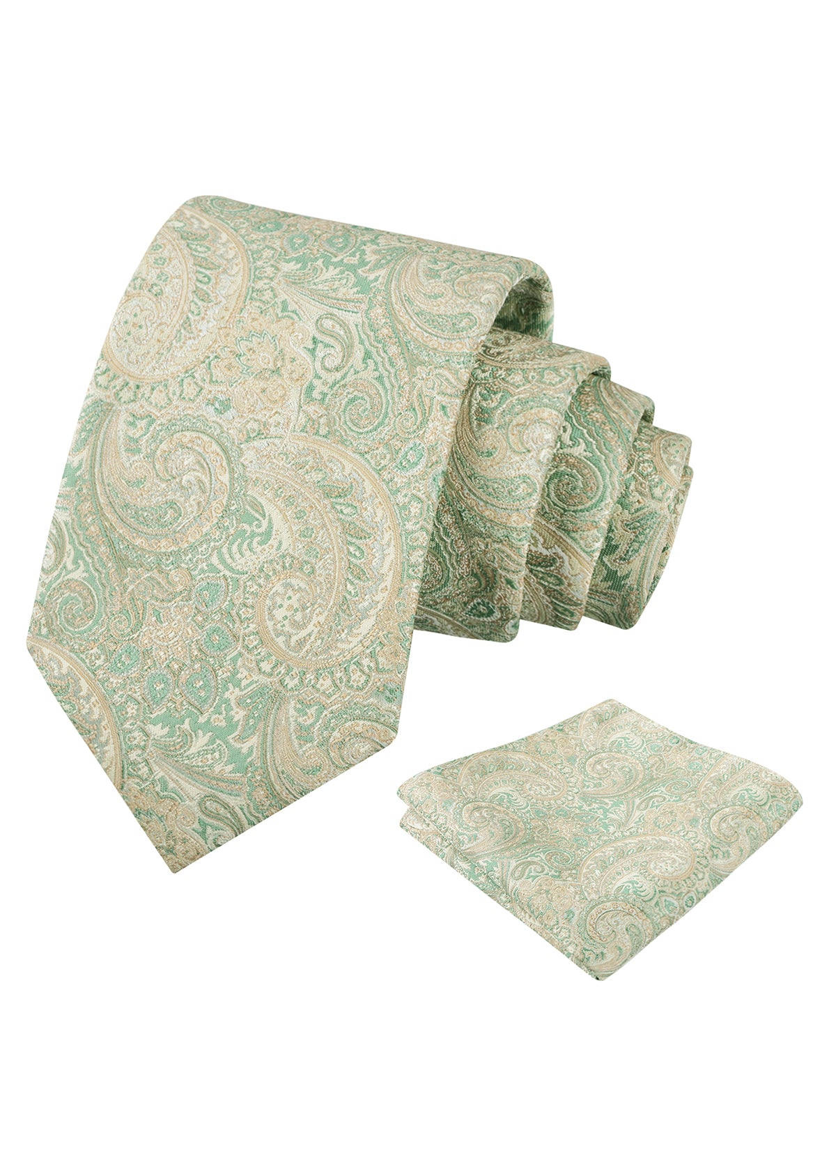 Mens 2pcs Paisley 3.15'' Tie Set with Hanky Casual Floral Necktie Set-919