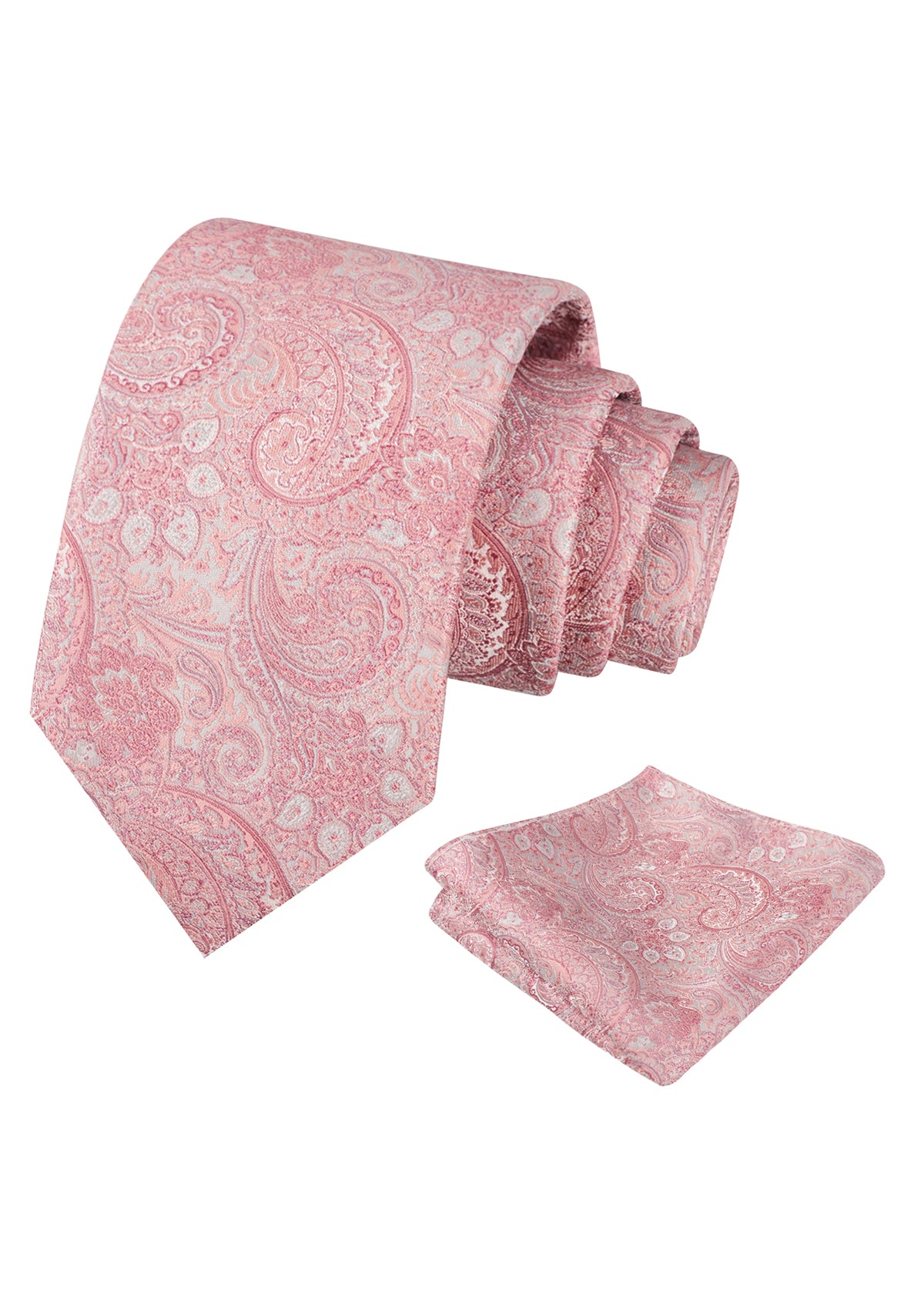 Mens 2pcs Paisley 3.15'' Tie Set with Hanky Casual Floral Necktie Set-919