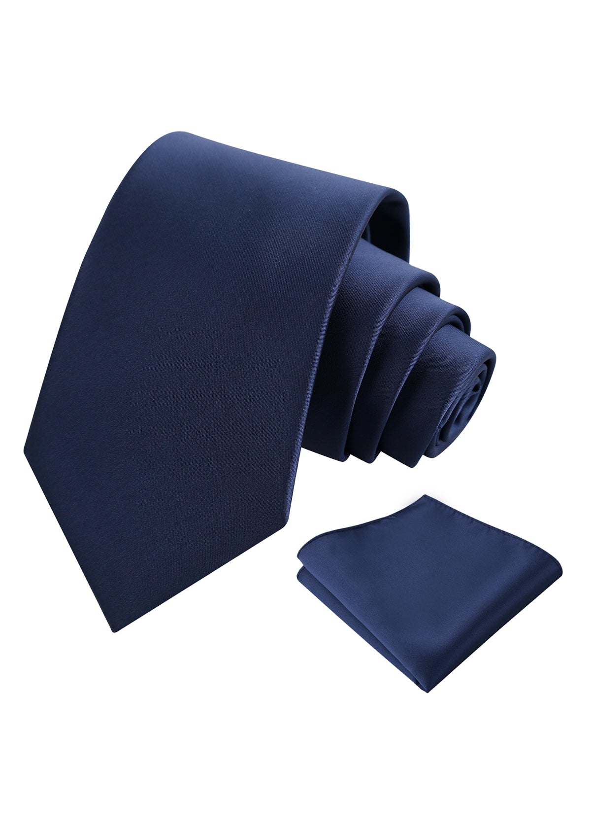 Mens 3.15inches Solid Color Classic Formal Tie with Pocket Square Set-140A