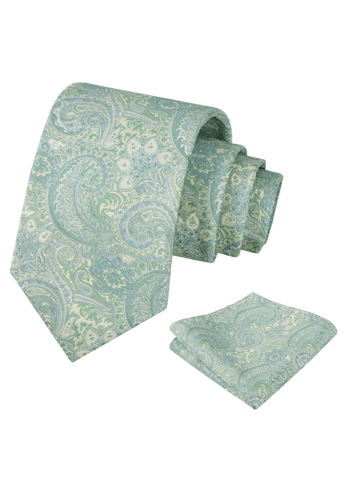 Mens 2pcs Paisley 3.15'' Tie Set with Hanky Casual Floral Necktie Set-919