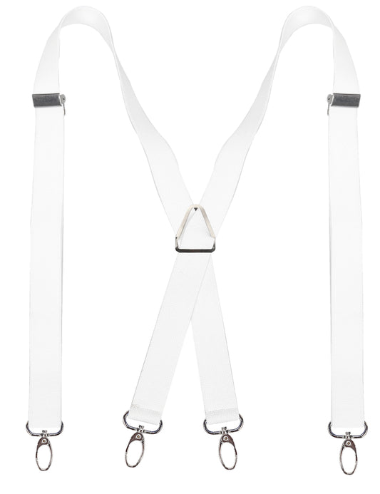 Men's 1 Inch Suspenders with 4 Swivel Hooks & Elastic Band, BD062