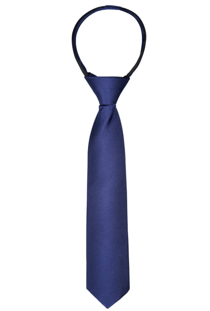 Boy's Solid Color Pre-tied 2.4'' Zipper Skinny Necktie #067
