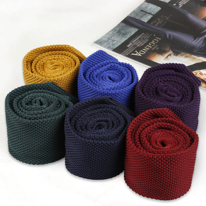 Men's Vintage Multi-colored Casual Knitted Neckties #118
