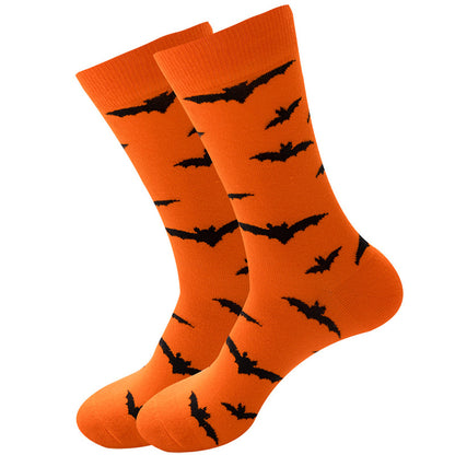 Orange Bat Socks SC044