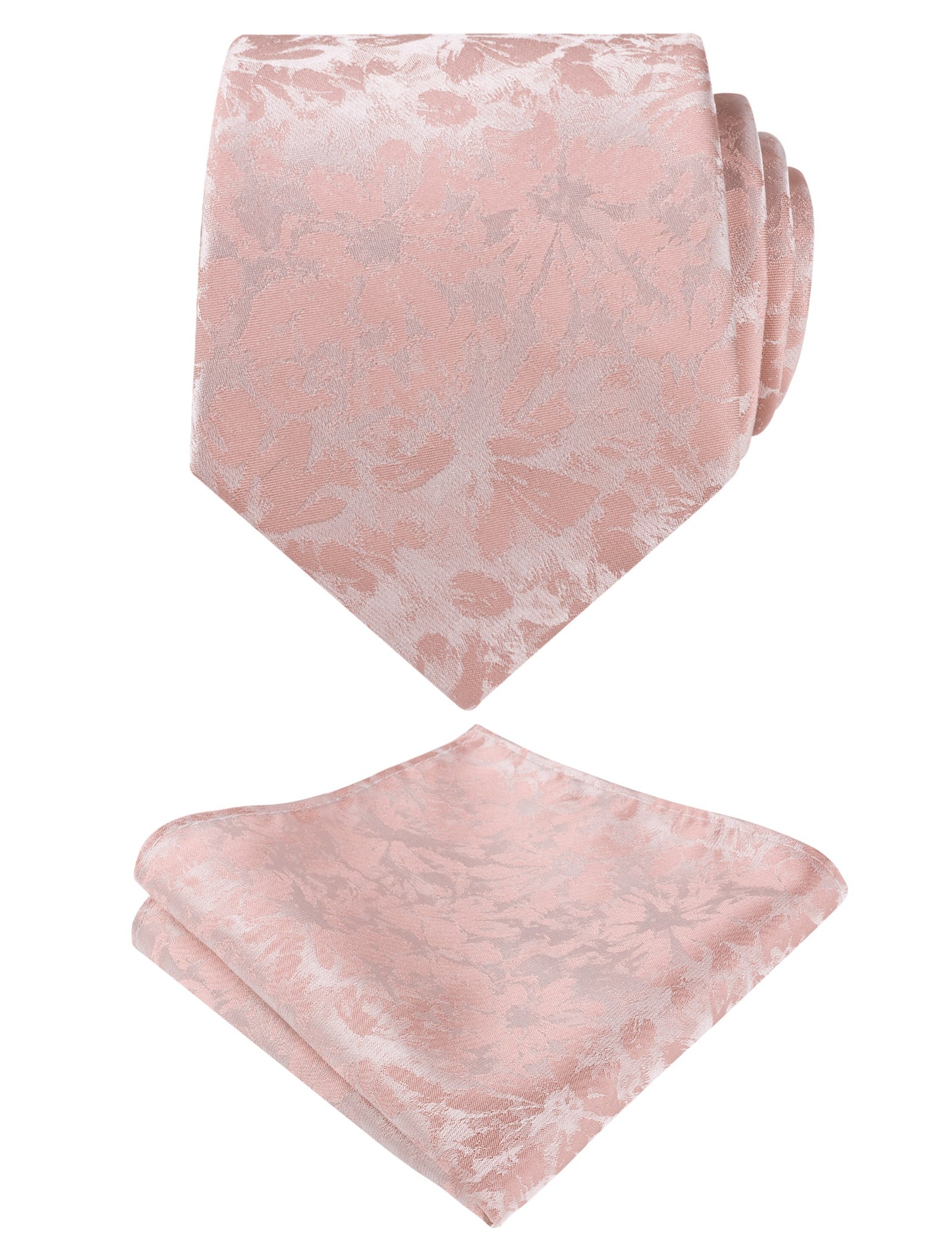 Men's 3.15inches Floral Printed Necktie with Handkerchief Set, 125