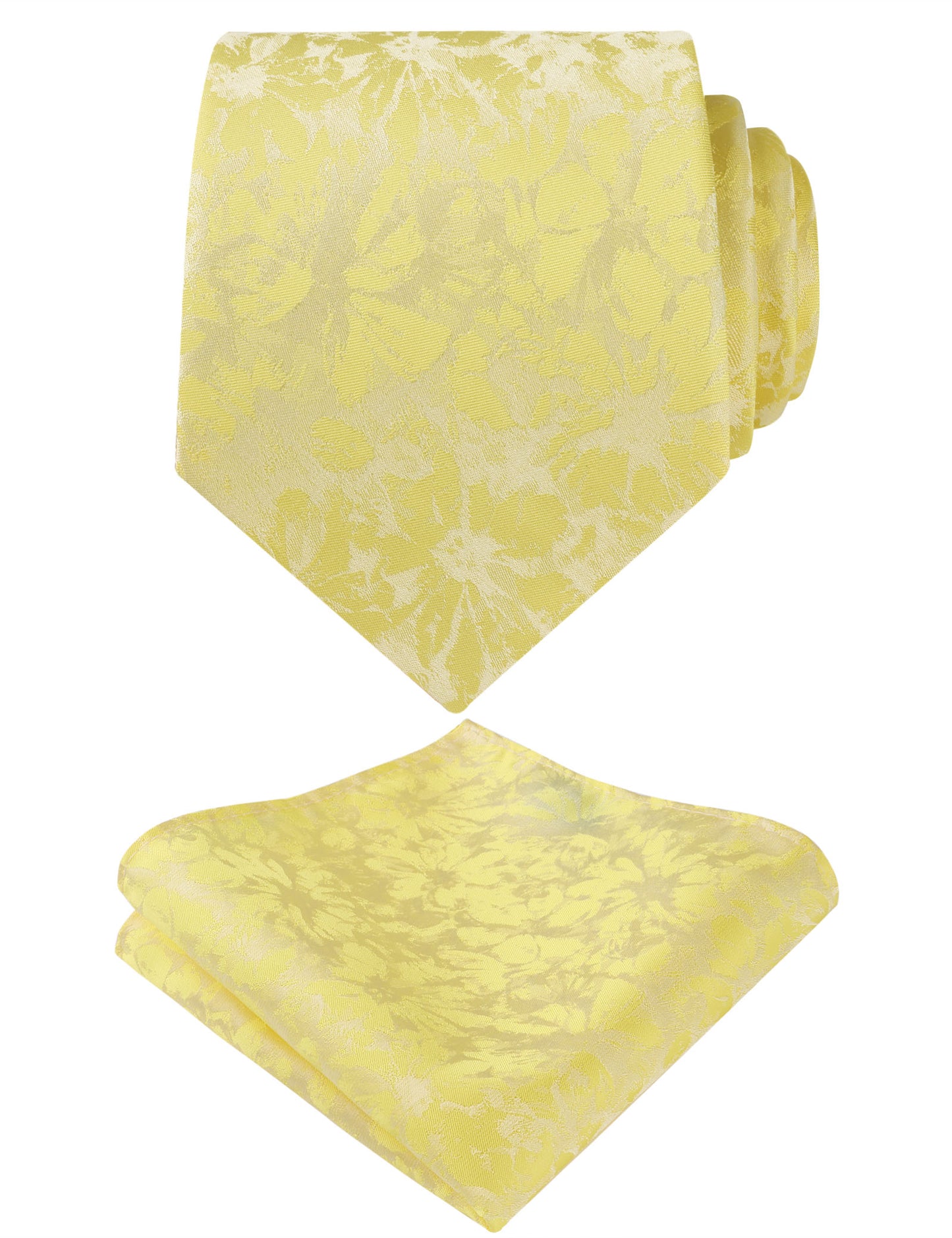 Men's 3.15inches Floral Printed Necktie with Handkerchief Set, 125