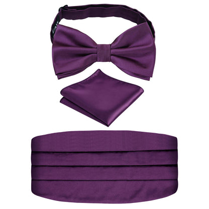 Men's Prom Bow Tie, Handkerchief and Cummerbund Set #132
