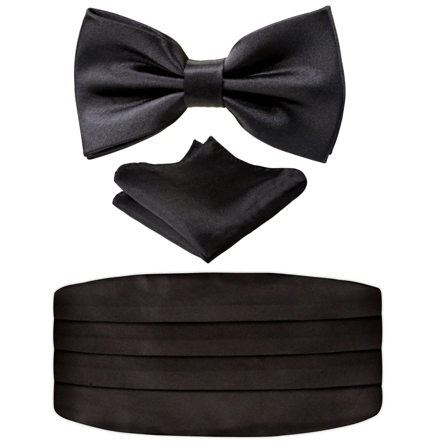 Men's Prom Bow Tie, Handkerchief and Cummerbund Set #132