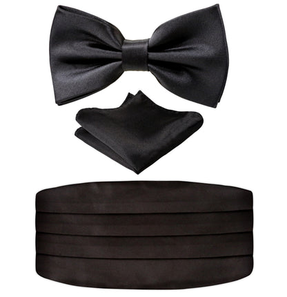 Men's Prom Bow Tie, Handkerchief and Cummerbund Set #132