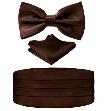 Men's Prom Bow Tie, Handkerchief and Cummerbund Set #132