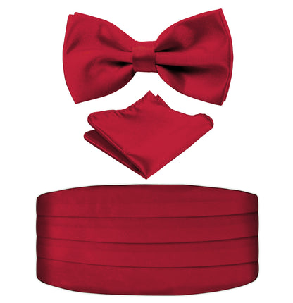 Men's Prom Bow Tie, Handkerchief and Cummerbund Set #132