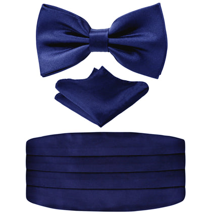 Men's Prom Bow Tie, Handkerchief and Cummerbund Set #132