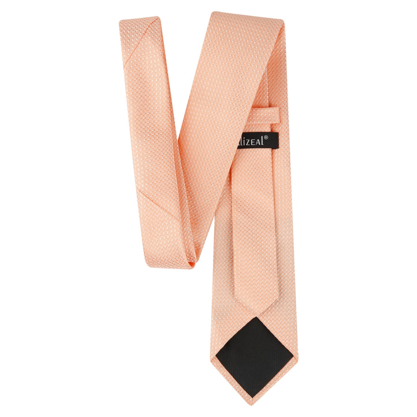 Men's 3.15" Solid Small Check Tie with Pocket Square Set for Business Formal Dress Wear, #140