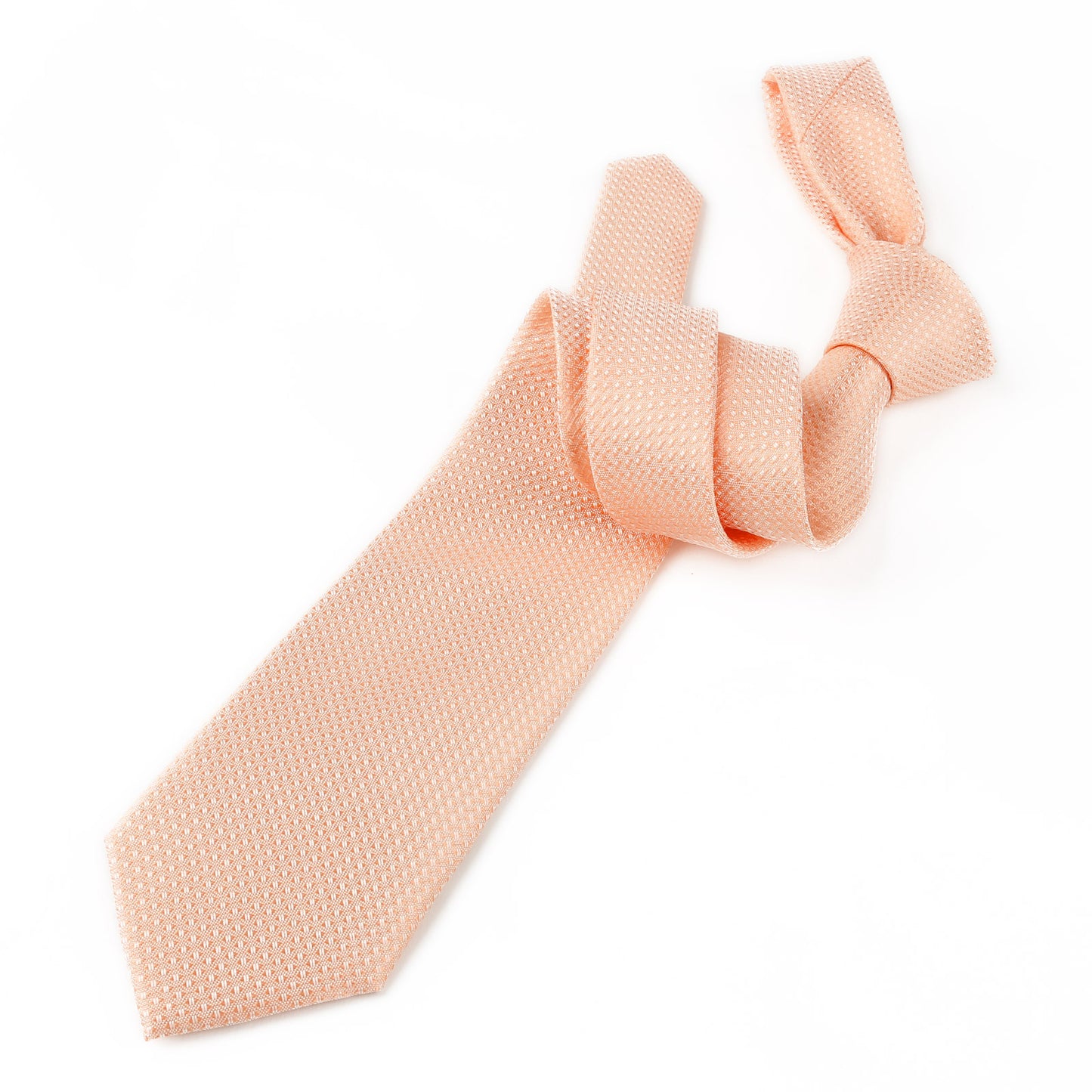 Men's 3.15" Solid Small Check Tie with Pocket Square Set for Business Formal Dress Wear, #140