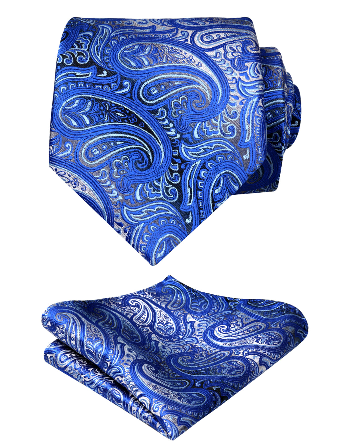 Men's Paisley Necktie and Pocket Square Sets, 143