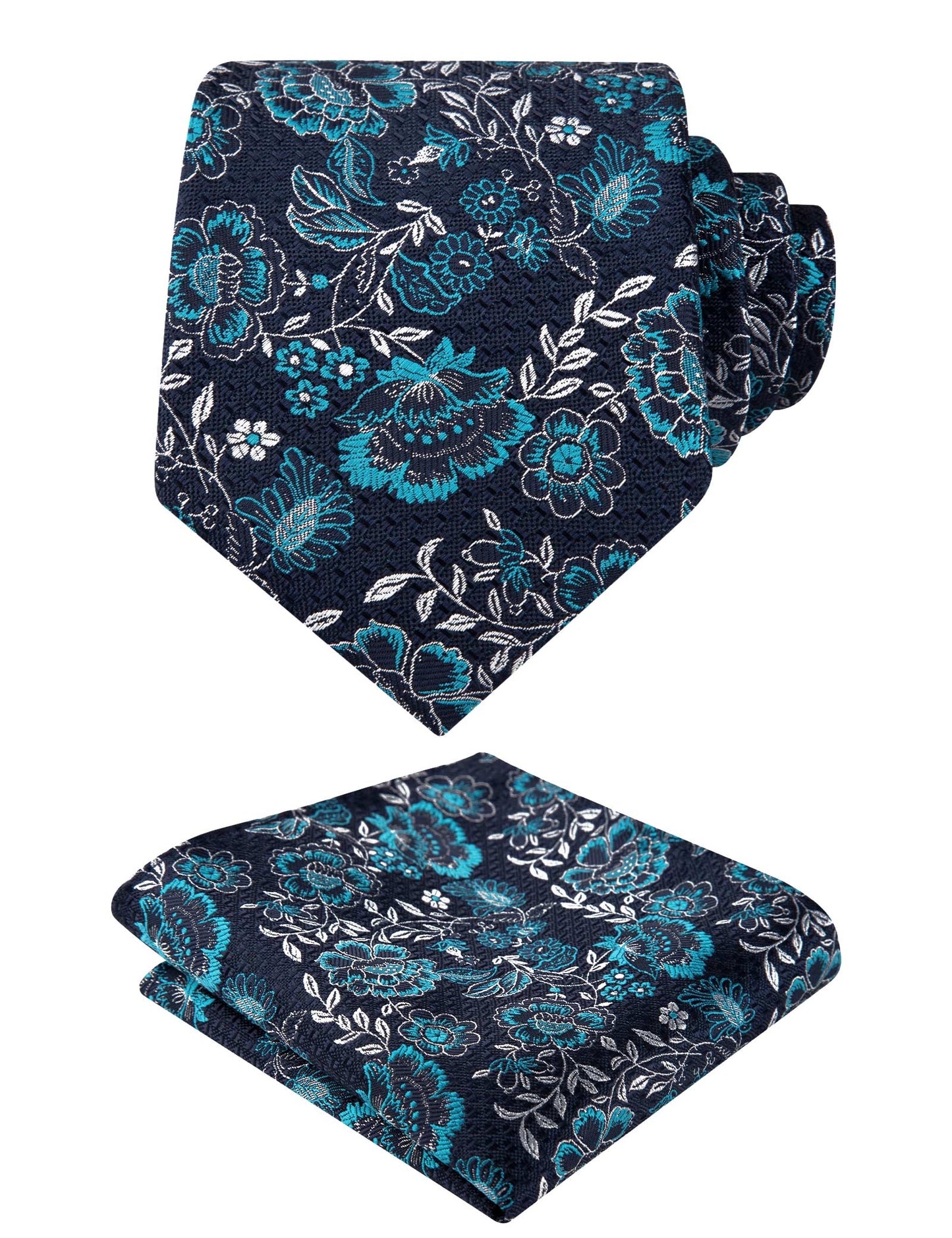 Men's 3.15'' Colorful Flower Pattern and handkerchief Necktie Set, 148