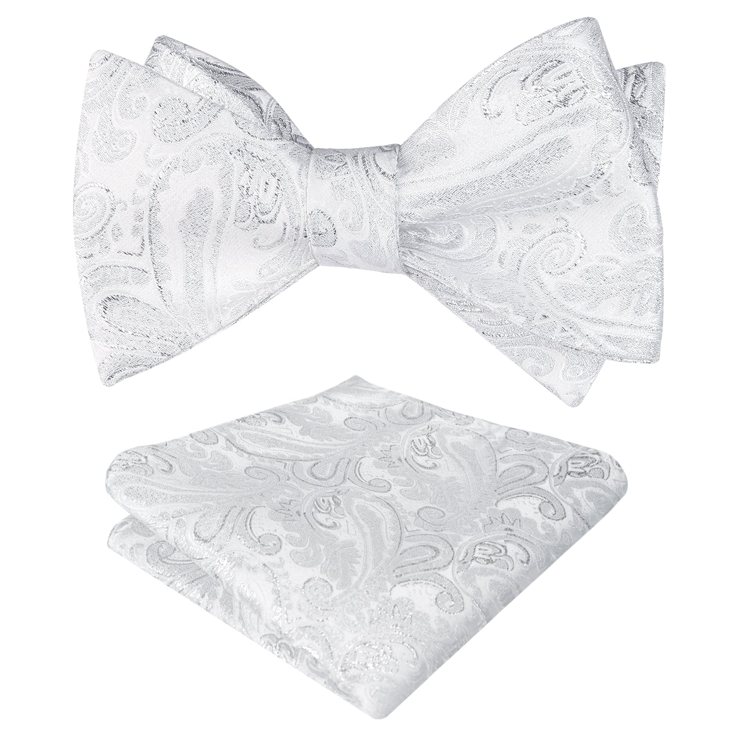 Herren-Set mit Fliege und Einstecktuch im Paisley-Jacquard-Muster, 176 