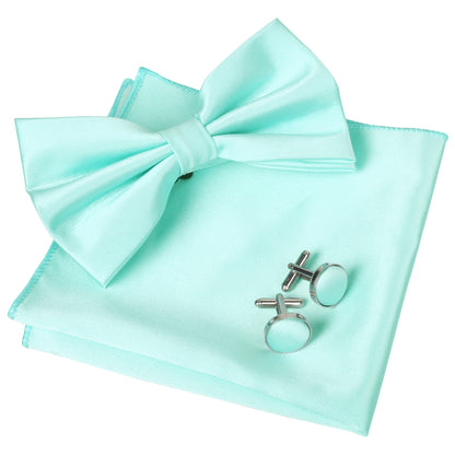Men's Tuxedo Bow Tie, Hanky and Cufflinks Set, 178