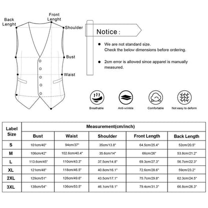 Men's Classic Solid Color Business Suit Vest Regular Fit Tuxedo Waistcoat, 191-Light Coffee