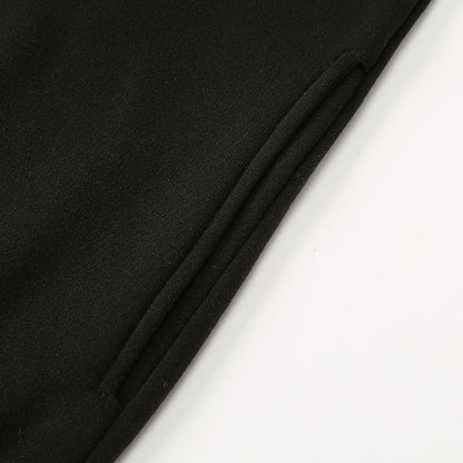 Men's Black Casual Sports Jacket Zip Up Hoodie 219