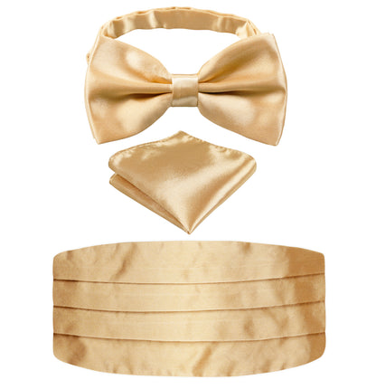 Men's Prom Bow Tie, Handkerchief and Cummerbund Set #132