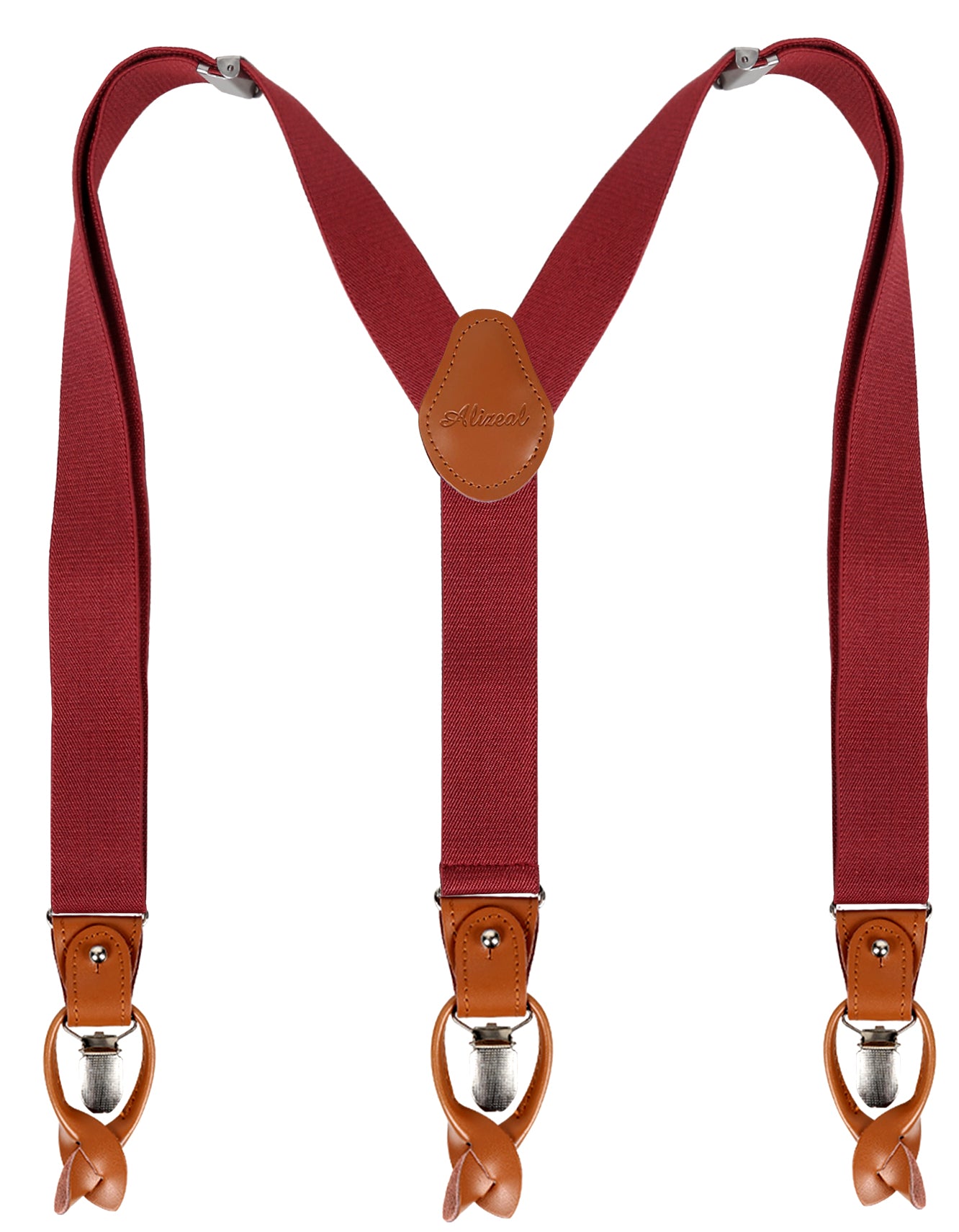 Men's Button Clip Suspenders with Elastic Band, BD060