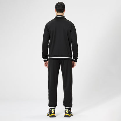 Men's Black Baseball Jacket and Sweatpants Outfit SS012