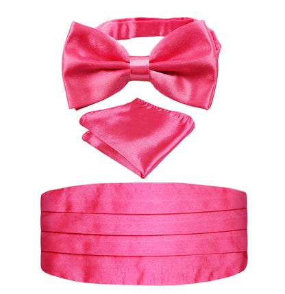 Men's Prom Bow Tie, Handkerchief and Cummerbund Set #132
