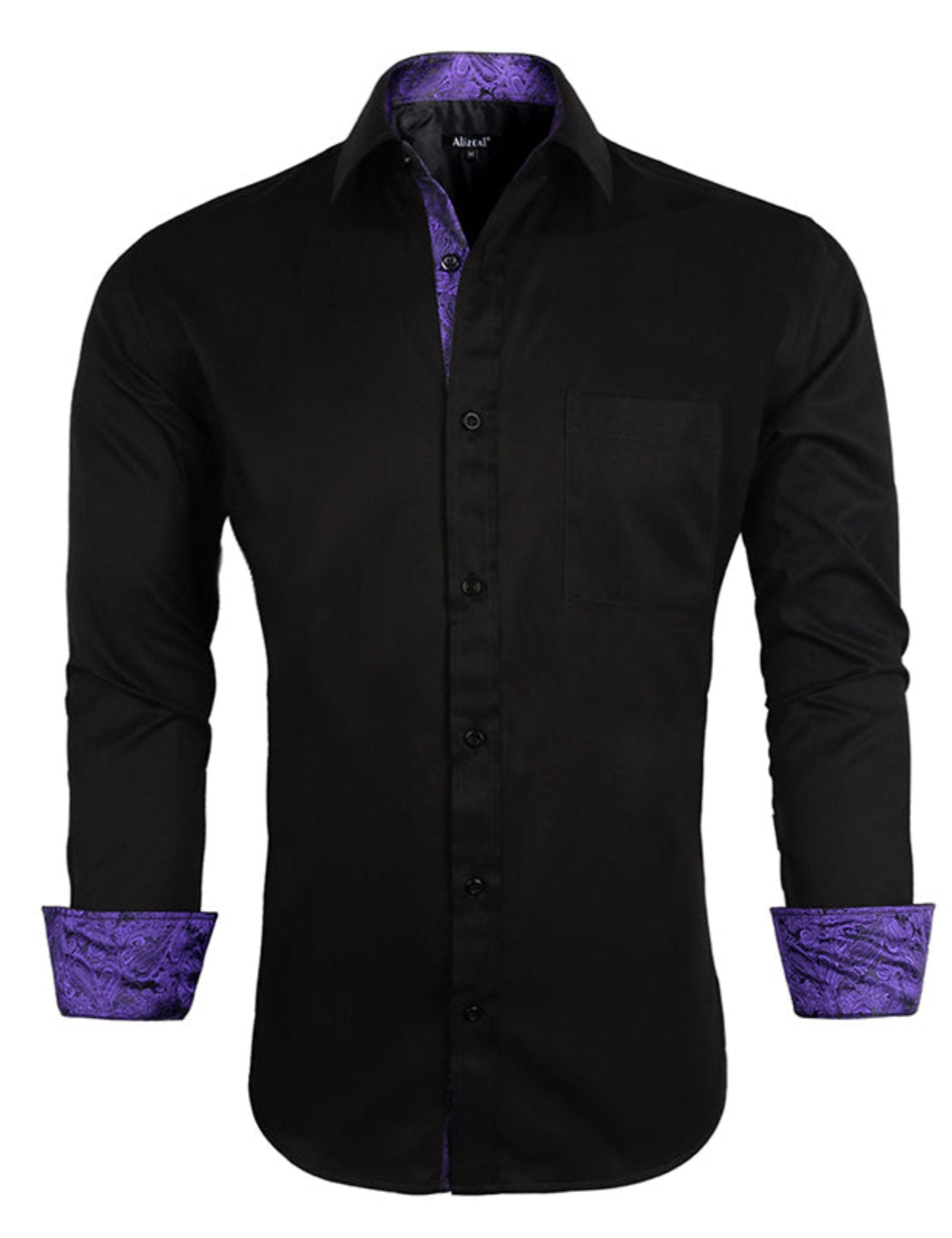 Dark purple mens dress shirt clearance